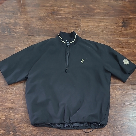 Ashworth Other - Ashworth Pullover Mens L 1/4 Snap Black Weather Systems Golf Windbreaker M